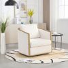 COOLMORE Corduroy Swivel Barrel Chair, Comfortable Accent Sofa Chair for Living Room, 360 Degree Swivel Barrel Club Chair