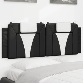 Headboard Cushion Black and White 53.9" Faux Leather