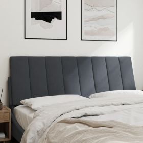 Headboard Cushion Dark Gray 53.9" Velvet