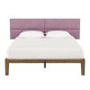 Jaxx Panelist Modern Padded Headboard â€“ Set of 4 Wall Mounted Panels (Each 11.25" x 38")- King, Plum Microvelvet