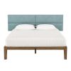 Jaxx Panelist Modern Padded Headboard â€“ Set of 4 Wall Mounted Panels (Each 11.25" x 38") - King, Surf Turquoise Microvelvet