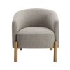 Style Comfort Accent Chair Taupe Upholstery Durable Frame Solid Wood Legs Contemporary Living Room Furniture 1pc