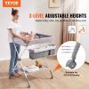 VEVOR Baby Changing Table, Folding Diaper Changing Station with Lockable Wheels, Portable Changing Table 3-level Adjustable Heights