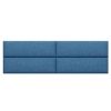 Jaxx Panelist Modern Padded Headboard â€“ Set of 4 Wall Mounted Panels (Each 11.25" x 38") - King, Petrol Blue Microvelvet