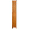 5-Tier Bookcase 27.6"x8.7"x55.1" Solid Oak Wood