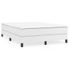 Bed Frame without Mattress White Full Faux Leather (US Only)
