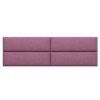 Jaxx Panelist Modern Padded Headboard â€“ Set of 4 Wall Mounted Panels (Each 11.25" x 38")- King, Plum Microvelvet