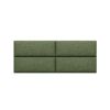 Jaxx Panelist Modern Padded Headboard â€“ Set of 4 Wall Mounted Panels (Each 11.25" x 30") - Queen, Cypress Green Microvelvet