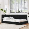 Full Size Upholstered Tufted Bed Frame, Sofa Bed Frame with Comfortable Backrest and Armrests, Full Size Bed for Bedroom, Living Room,Velvet