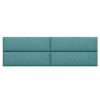 Jaxx Panelist Modern Padded Headboard â€“ Set of 4 Wall Mounted Panels (Each 11.25" x 38") - King, Surf Turquoise Microvelvet