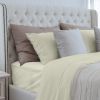 Premium Silky Soft 100% Tencel Lyocell Derived from Eucalyptus 4-Piece Sheet Set, Oeko-TEX Certified, Queen - CrÃ¨me