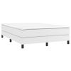 Bed Frame without Mattress White Full Faux Leather (US Only)