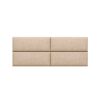 Jaxx Panelist Modern Padded Headboard â€“ Set of 4 Wall Mounted Panels (Each 11.25" x 30") - Queen, Dune Beige Microvelvet