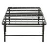 Bedroom Furniture Twin XL Size Solid Metal Foundation Bed Base, Strong Mattress Platform Bed Frame, Black