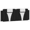 Headboard Cushion Black and White 53.9" Faux Leather