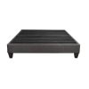 Contemporary 14 in. Platform Mattress Foundation, Full Size Upholstered Bed Frame Base, Dark Gray