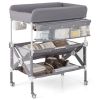 Portable Baby Changing Table with Wheels and Large Storage Rack