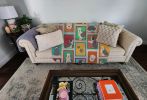 Lots of Old English Sheepdog Quilted Blanket 50x60 Artwork Pattern Quilted Throw Blanket for Bed, Couch, Sofa, Soft and Lightweight