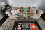 Lots of Brindle English Bulldog Quilted Blanket 50x60 Artwork Pattern Quilted Throw Blanket for Bed, Couch, Sofa, Soft and Lightweight
