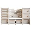 Kids Toy Storage Organizer 8 storage cabinet Removable Toy Bins, 4-Tier Book organizers Storage and 2 cabinet storage