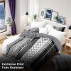 3 Piece Soft All-Season Washed Microfiber And Viscose Comforter Set,Queen/King/Calking Bedding Set With Bedspread & Pillowcases, Print, Flowerd