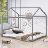 Queen Size Wooden House Bed with Headboard