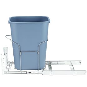 VEVOR Pull-Out Trash Can, 35L Single Bin, Under Mount Kitchen Waste Container with Slide, Handle and Door Mounting Kit (Number of Trash Cans: Single Bin, Trash Can Capacity: 35 L)