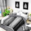 3 Piece Soft All-Season Washed Microfiber And Viscose Comforter Set,Queen/King/Calking Bedding Set With Bedspread & Pillowcases, Print, Flowerd